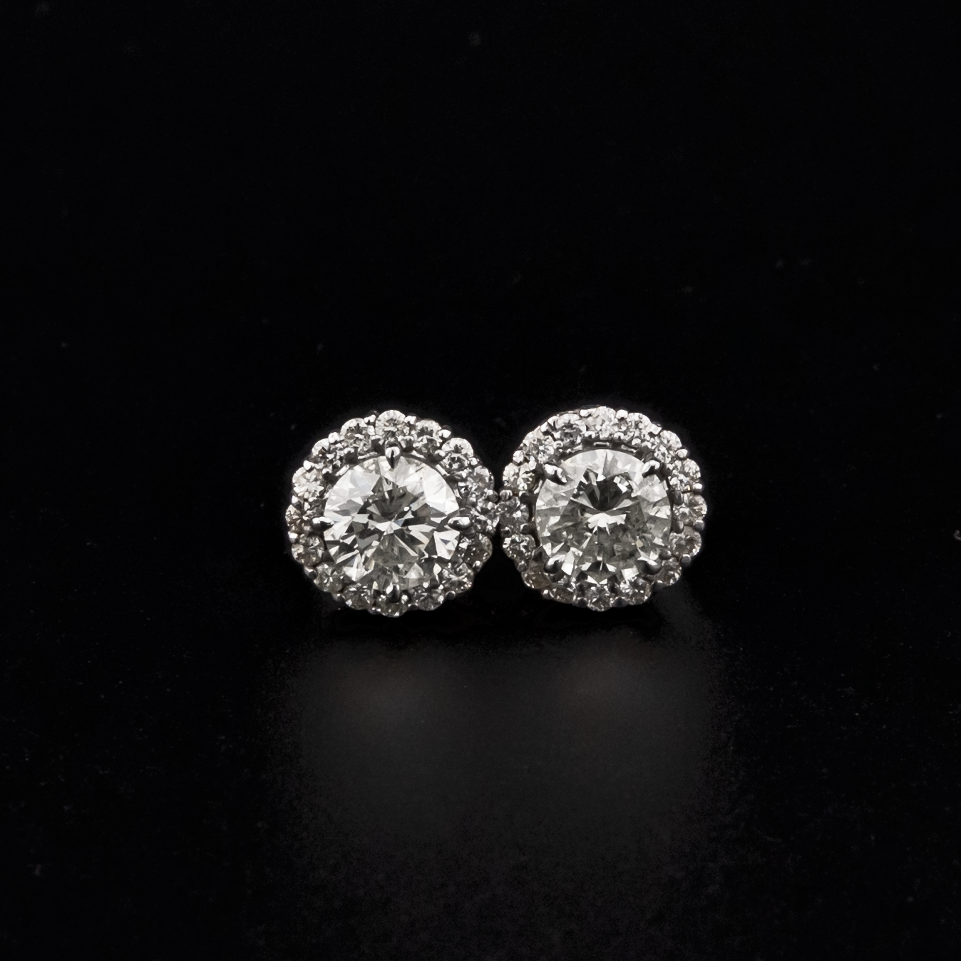 Diamond Cluster Statement Earrings