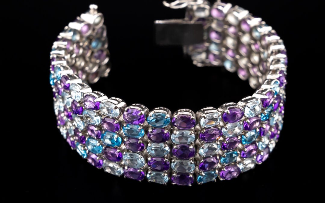 Topaz Amethyst Bracelet – Vibrant Gemstone Design in Fine Gold